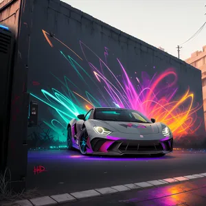 3D Car Billboard with Digital Effects