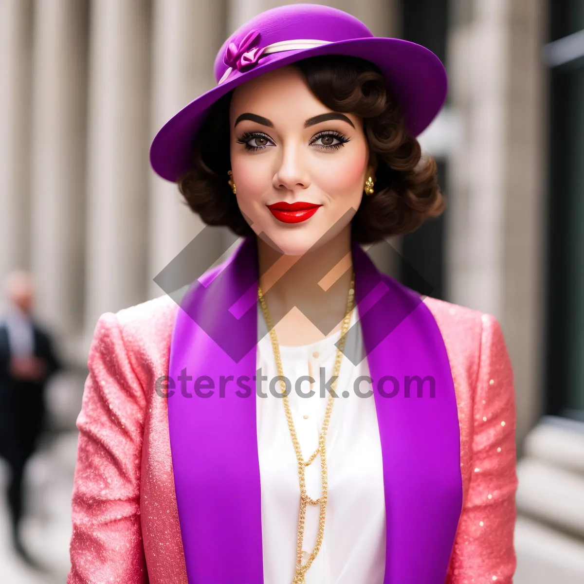 Picture of Smiling brunette businesswoman portrait