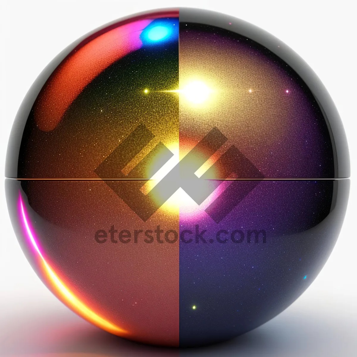 Picture of Vibrant Circle Graphic Design Element with Reflection