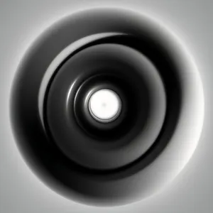 Modern Shiny Black Circle Web Button