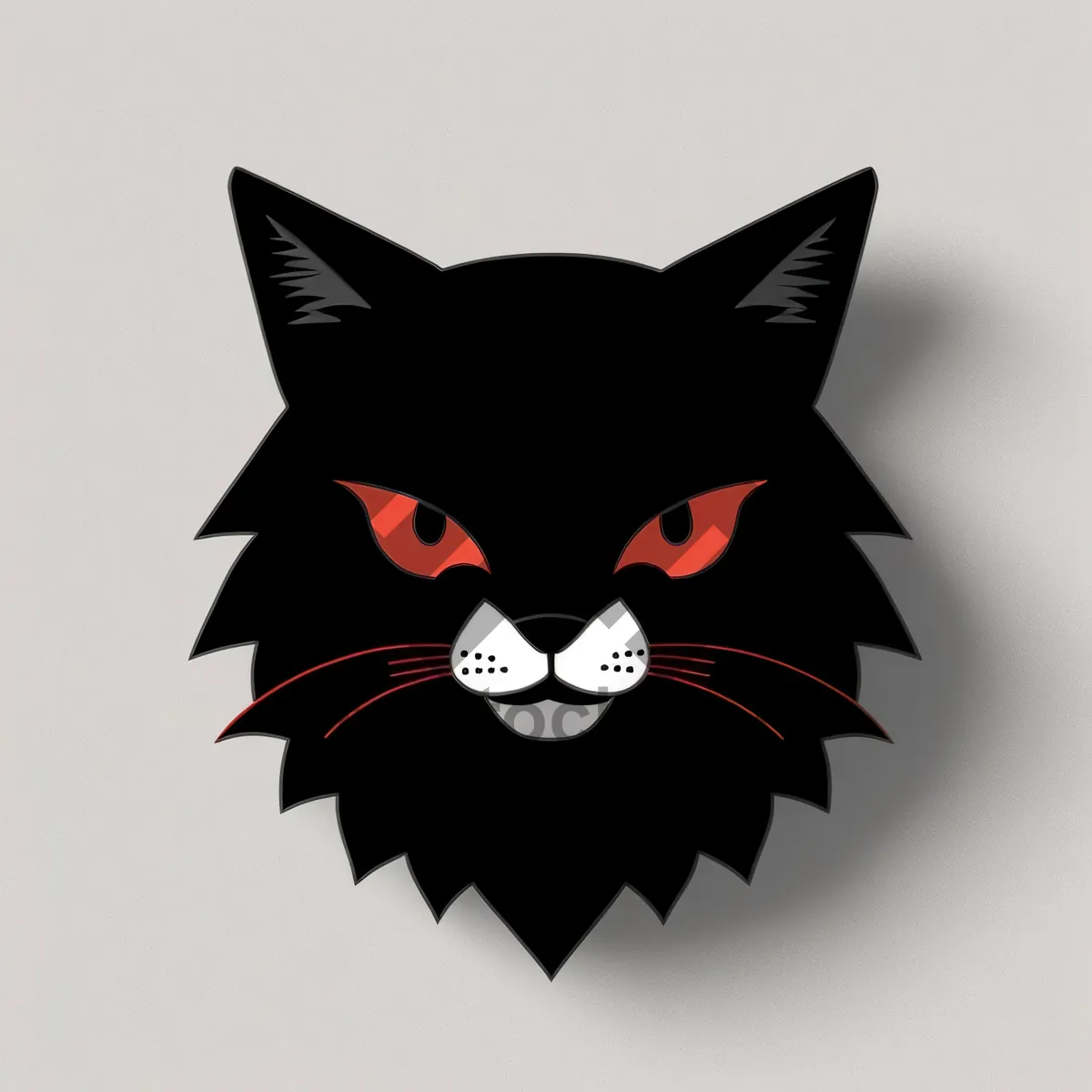 Picture of Black Cartoon Art Icon: Symbolic Graphic Design