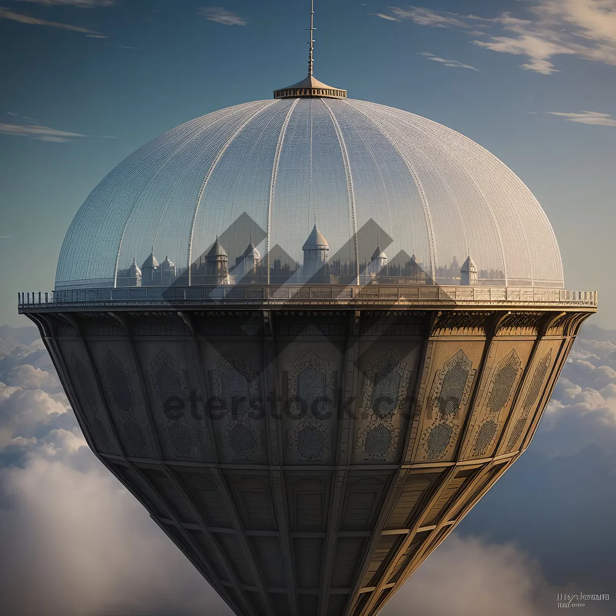 Picture of Sky-high Dome: Majestic Mosque's Architectural Beauty