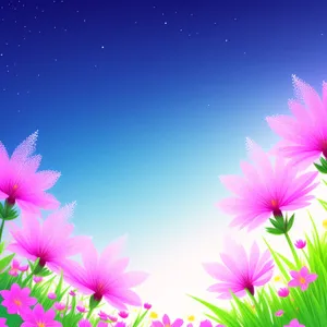 Pollen Pink Fantasy: Vibrant Lilac Fractal Art Wallpaper