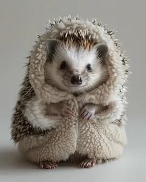 Autumn Hedgehog with Spiky Quills Defense Mechanism