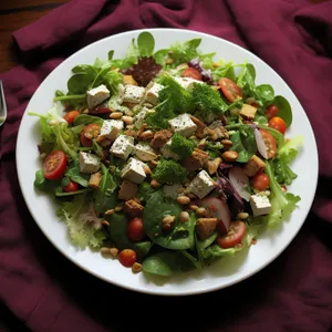 Delicious Gourmet Vegetable Salad with Black-eyed Peas