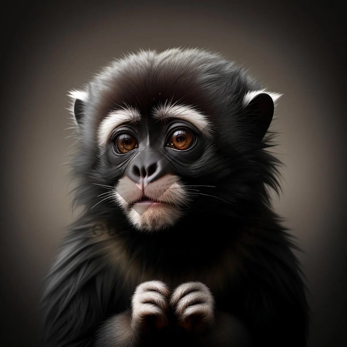 Picture of Cute Baby Monkey with Piercing Eyes