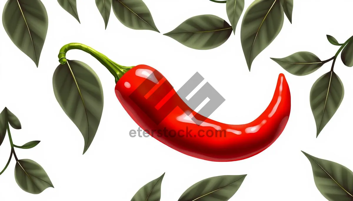 Picture of Organic pepper symbol on graphic design element.