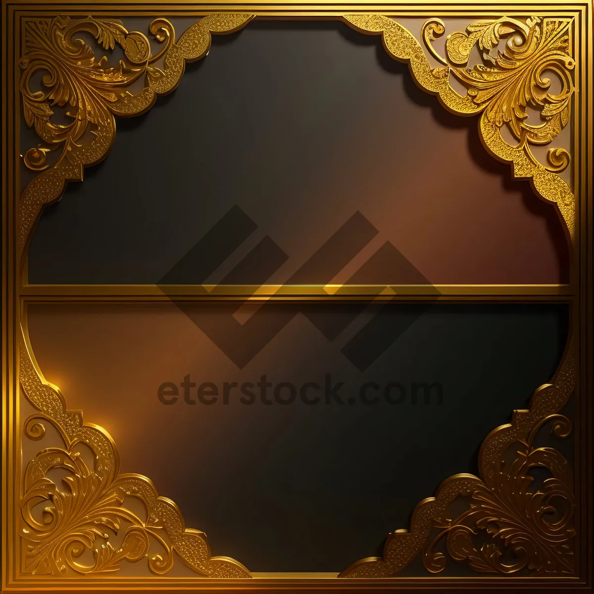 Picture of Vintage Golden Floral Ornamental Baroque Frame