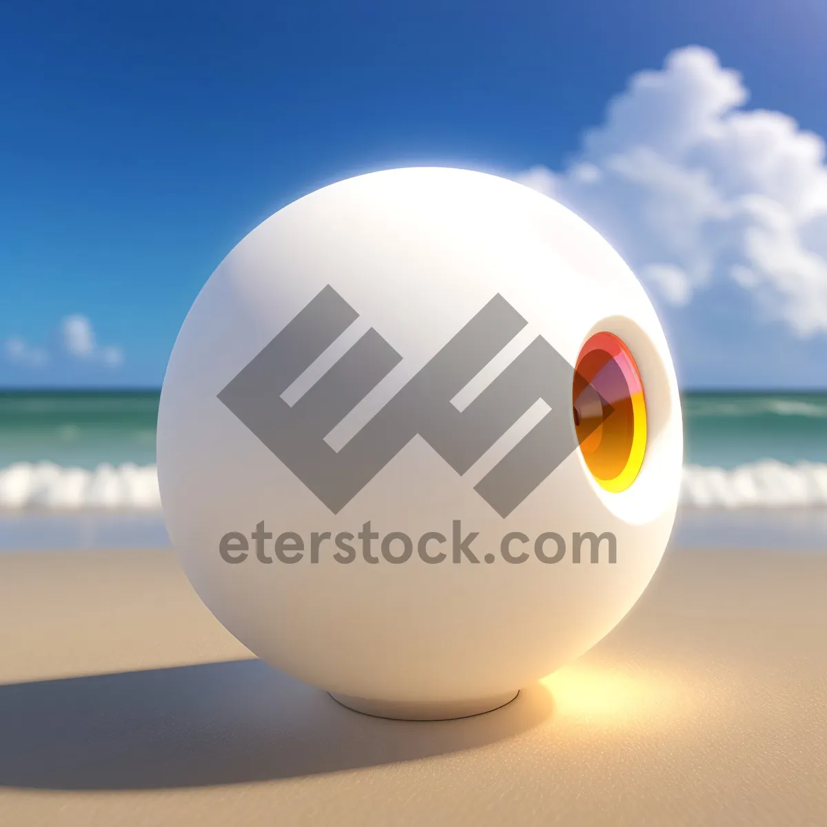 Picture of Glowing 3D Icon Design: Round Light Sphere