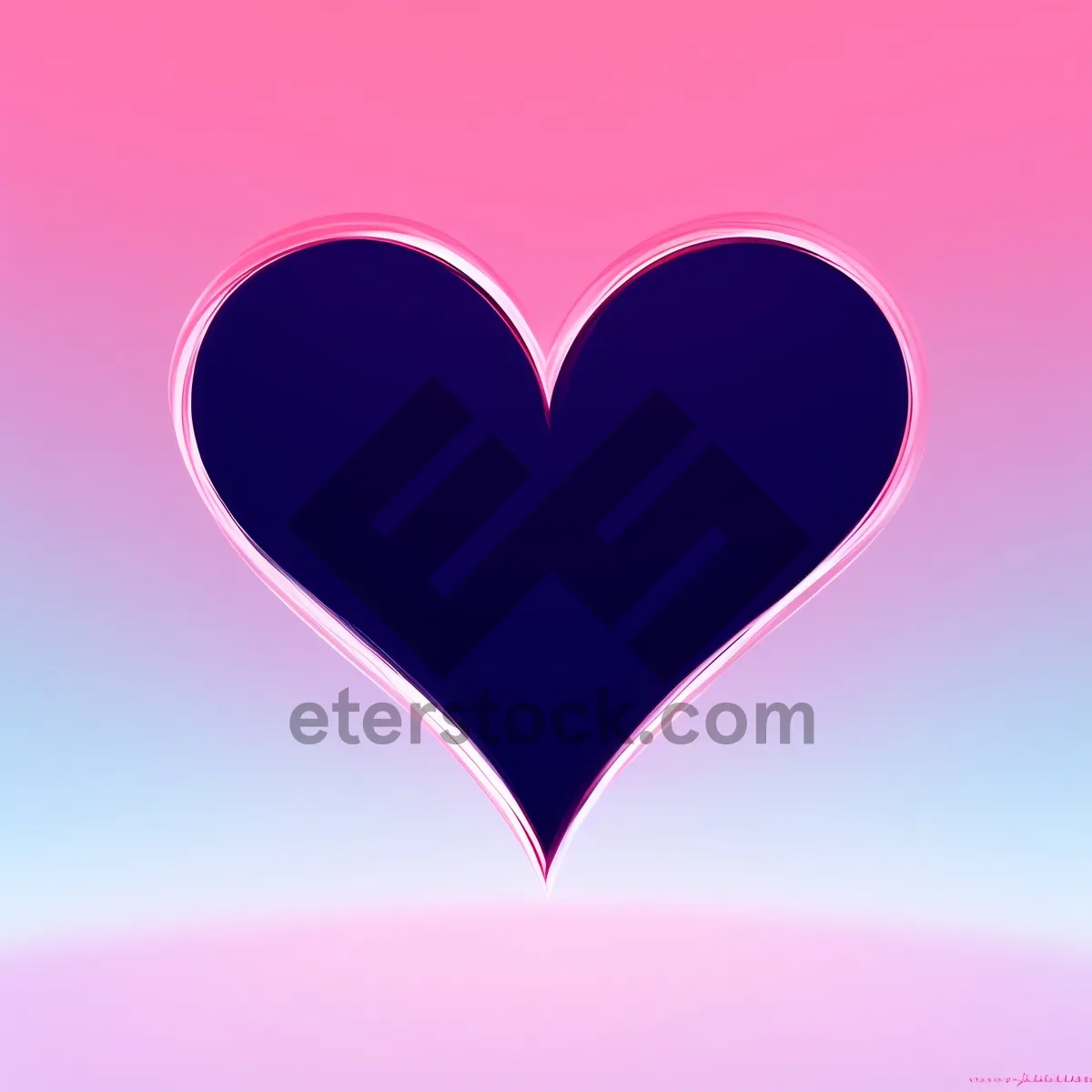 Picture of Heart-shaped Valentine's Day graphic stencil for romantic decoration.
