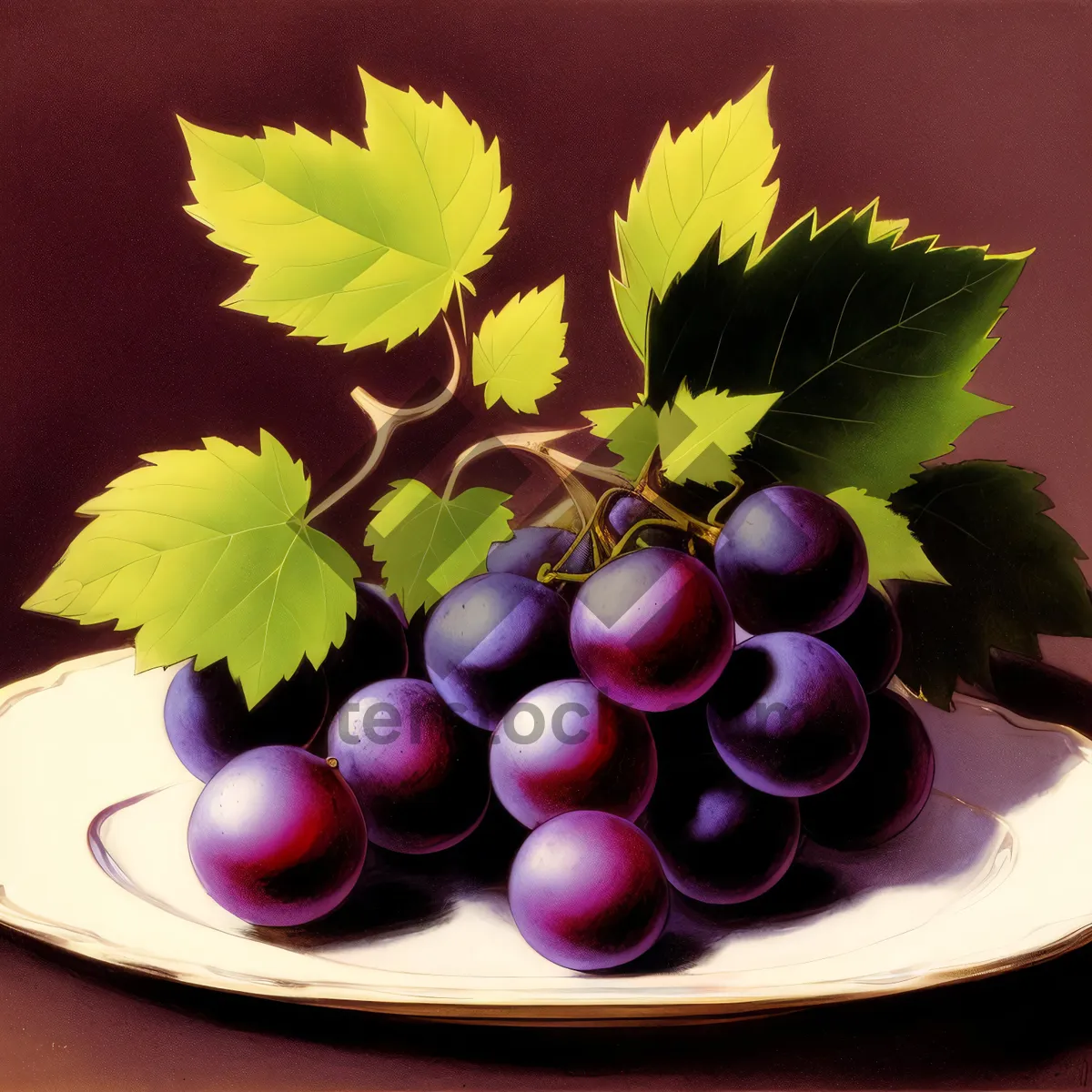 Picture of Festive Winter Grape Decor with Radish Ornament