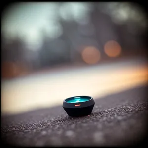 Black Lens Cap Top Close-Up