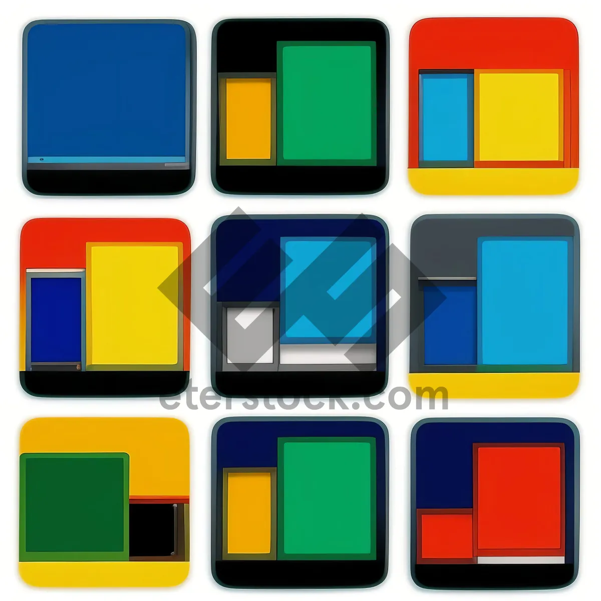 Picture of Glossy Web Icons: Square Button Set