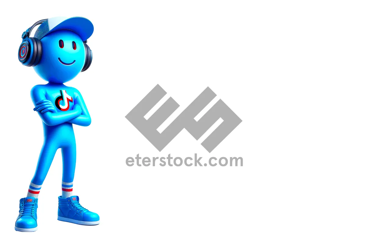 Picture of 3D cartoon man drawing character art concept.