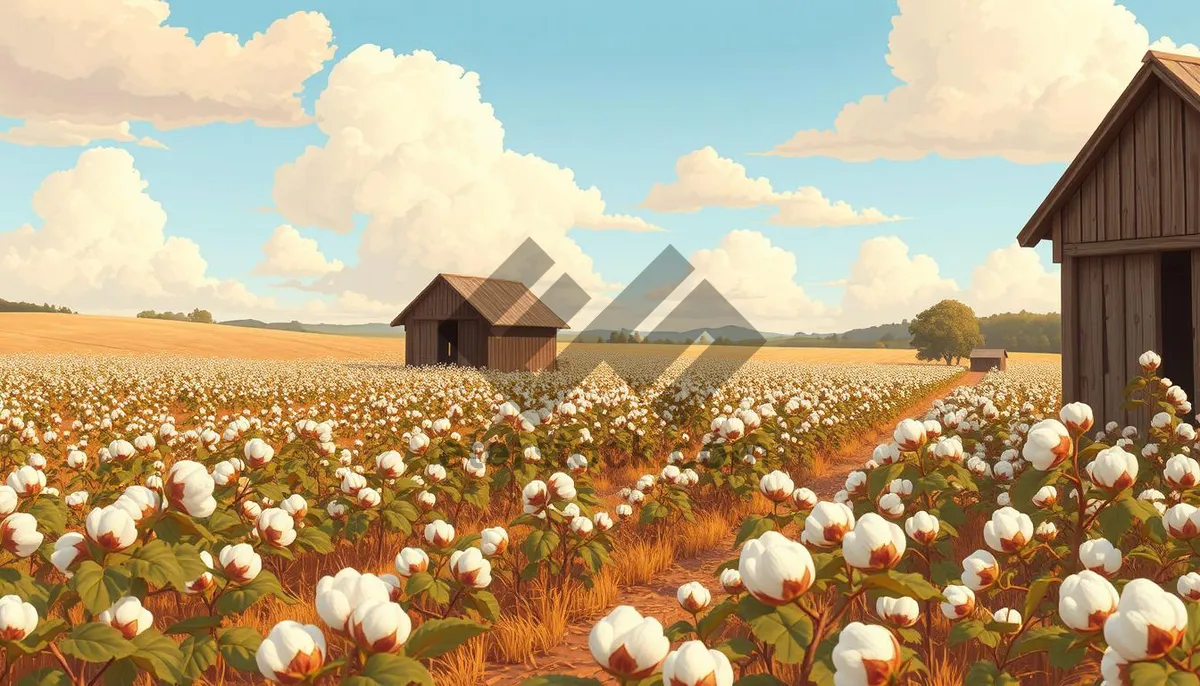 Picture of Rural pumpkin patch against sunny sky