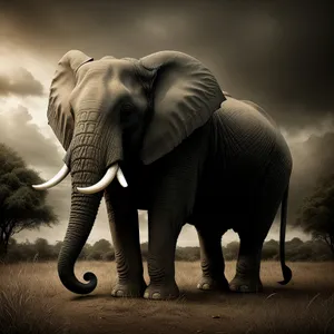 Wild African Elephant Safari: Majestic Tusker in South African Park