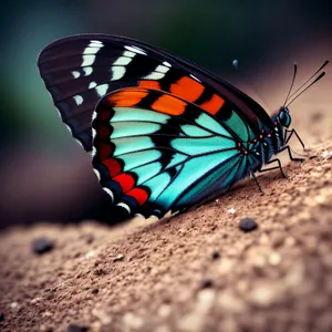 Colorful Butterfly in a Lush Garden