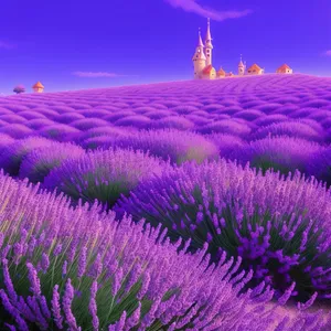 Colorful Lavender Wildflower in Vibrant Field