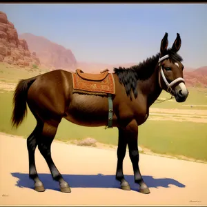 Stunning Thoroughbred Stallion Galloping on Rural Farm