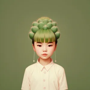 Innocent Joy: Little Boy with Adorable Embroidered Doll