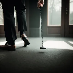 Modern Businessman with Lamp in Office