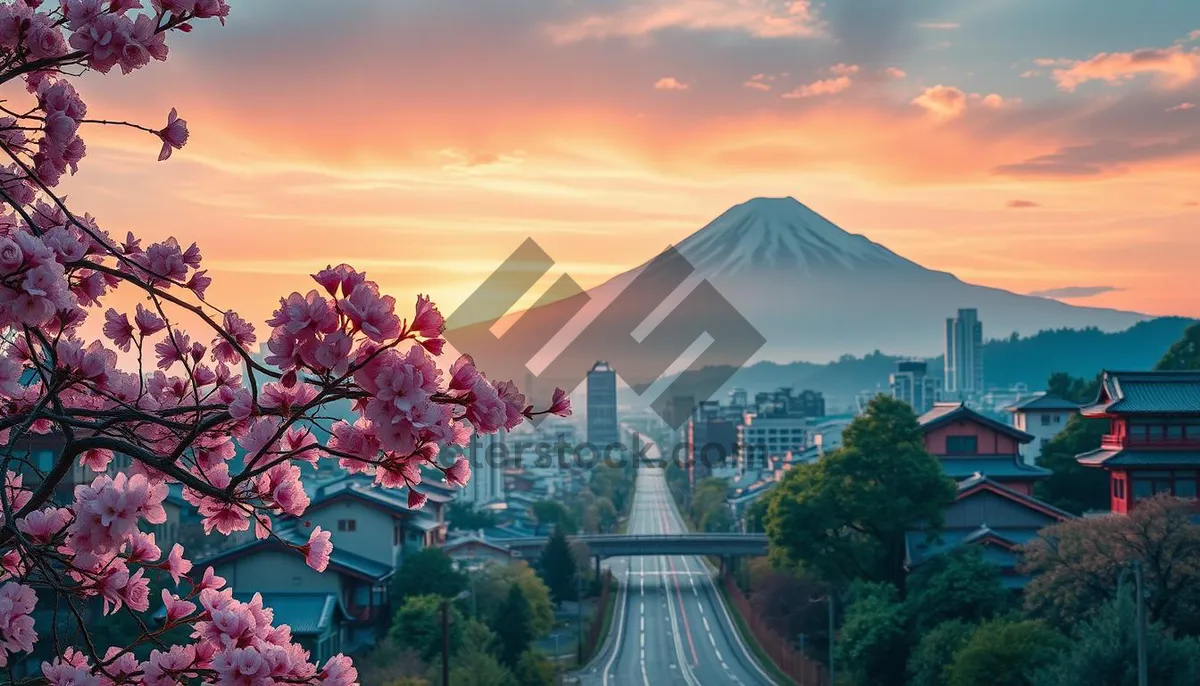 Picture of Sunset over Mount Fuji in Japan