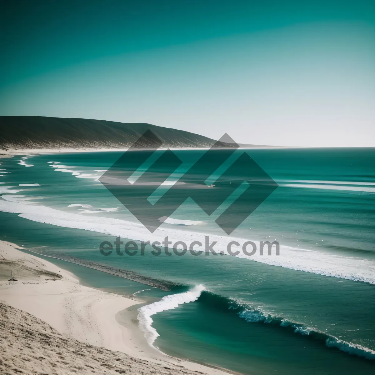 Picture of Tranquil Tropical Beach with Turquoise Waters