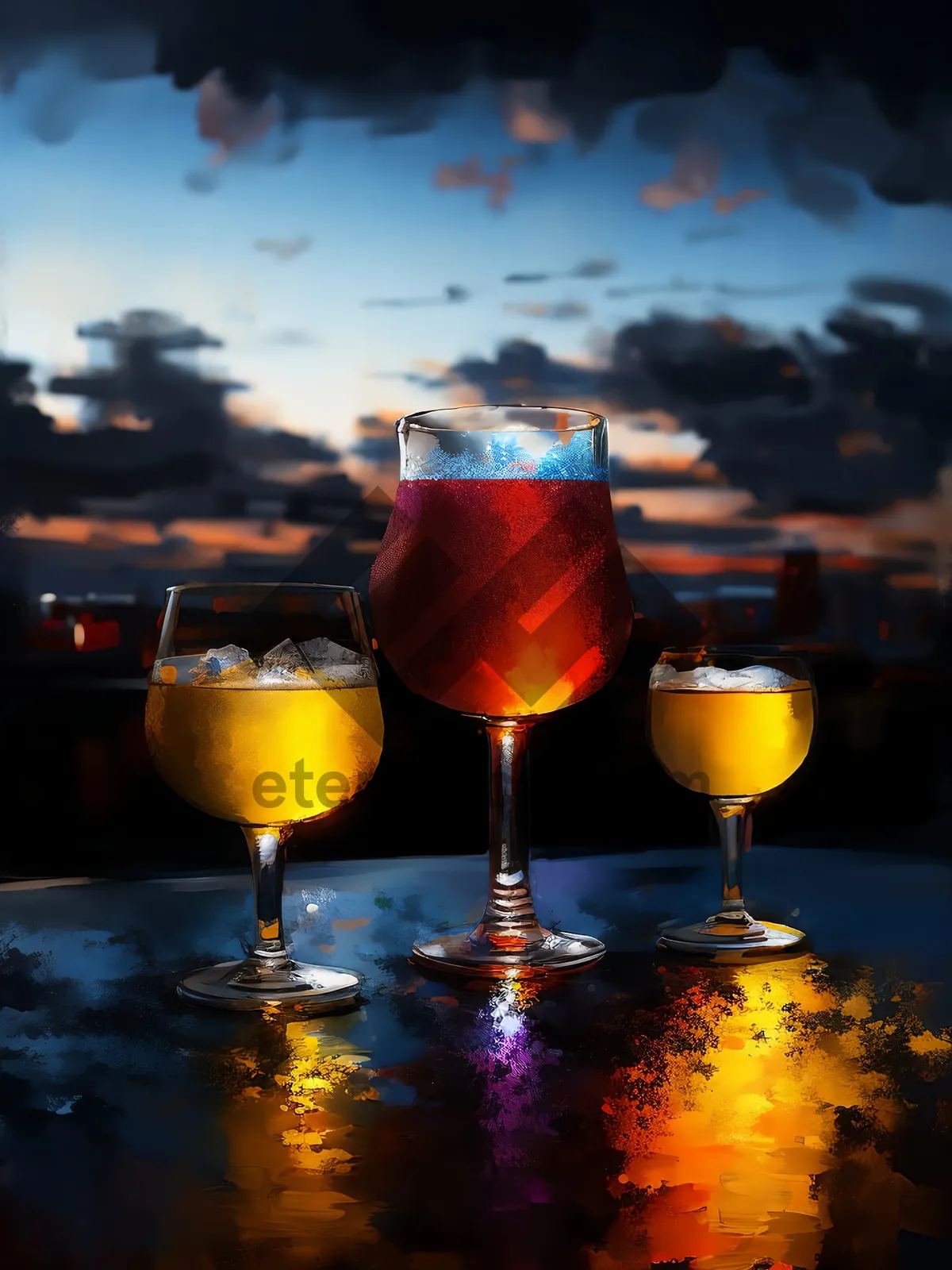 Picture of Elegant Celebration Table with Various Refreshments