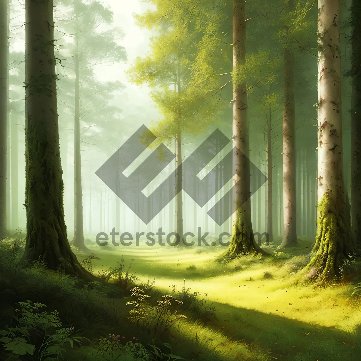 Picture of Serene Forest at Sunrise