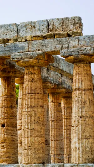 Ancient Temple Ruins in Historic Landmark Building.