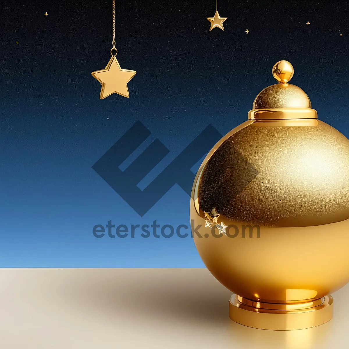 Picture of Bangle Ball: Festive Gold Glass Winter Ornament