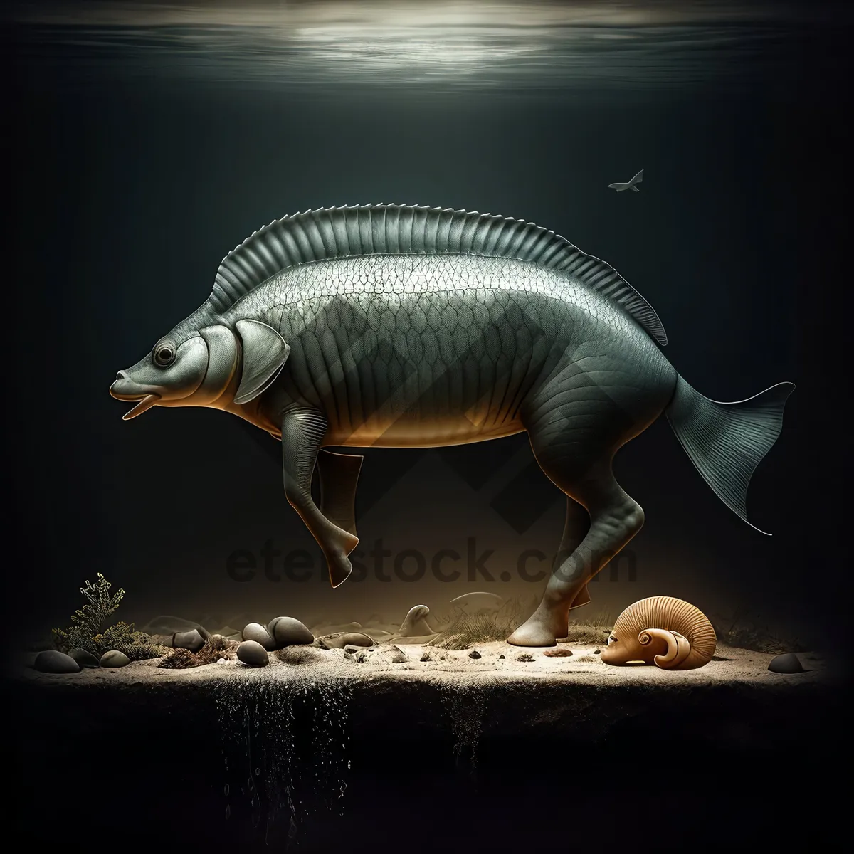 Picture of Wild Armadillo Roaming in Wildlife