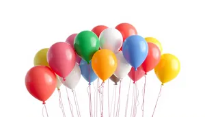 Bright Colorful Balloon Decoration for Birthday Celebration