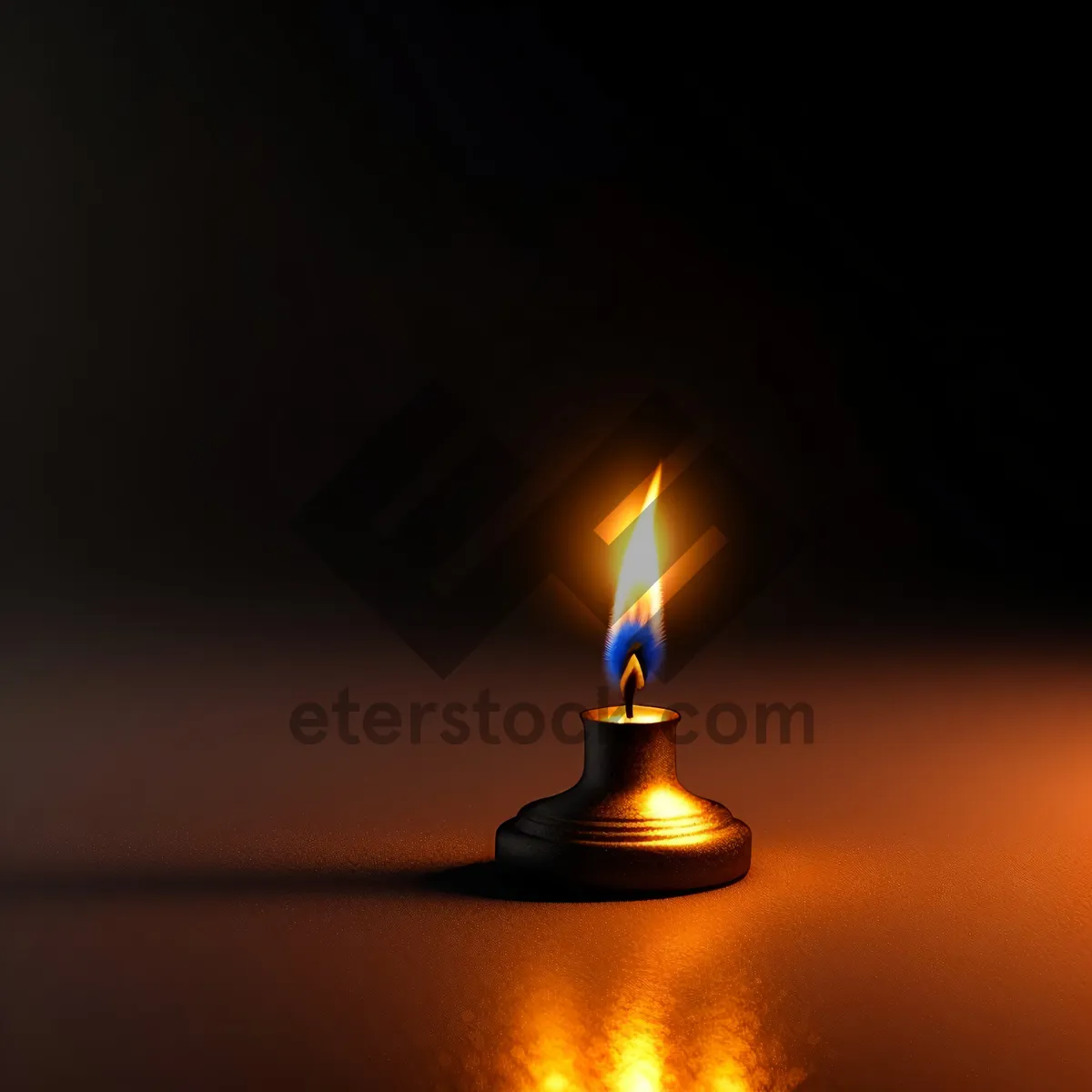 Picture of Burning Candle in the Dark