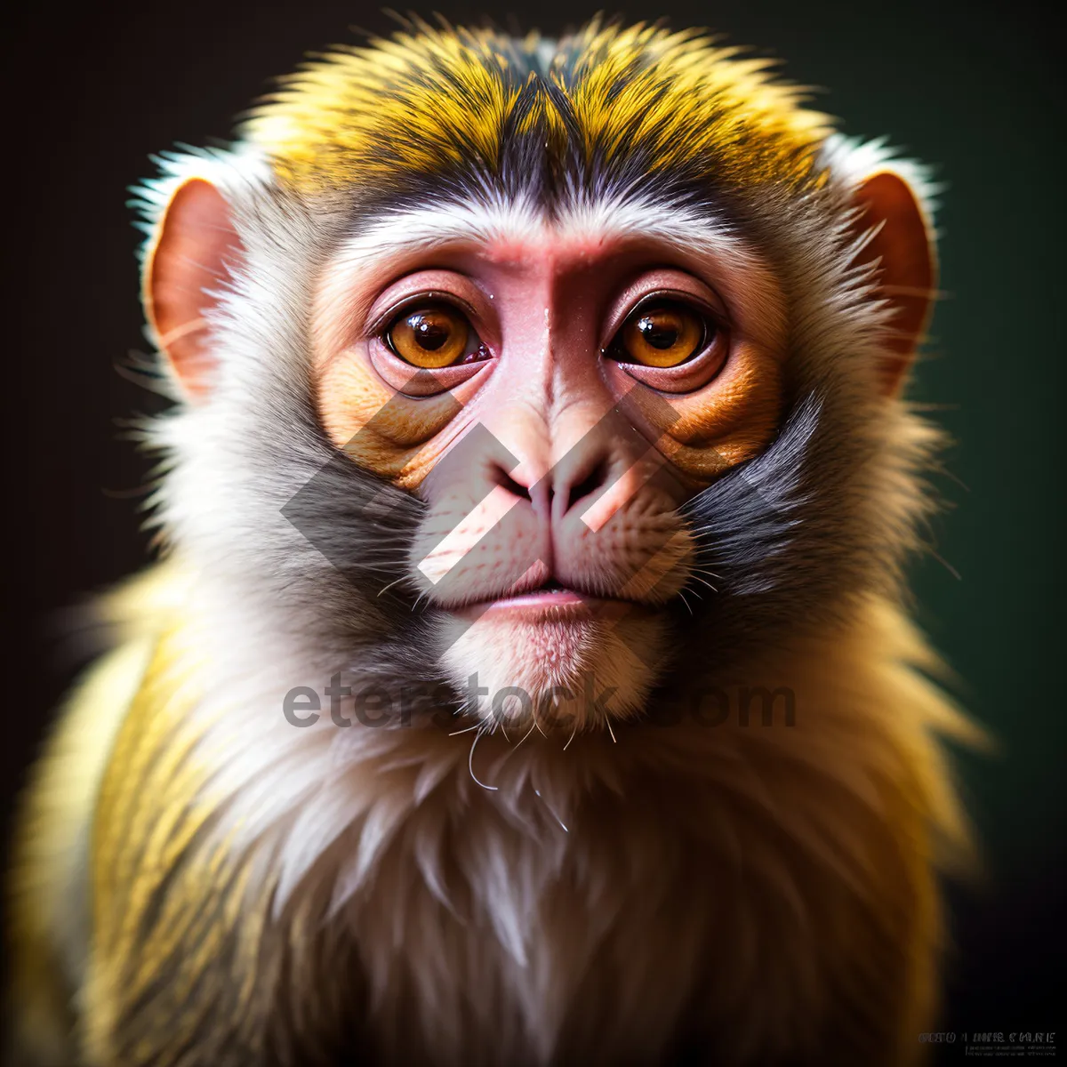 Picture of Wild Macaque Monkey with Piercing Eyes