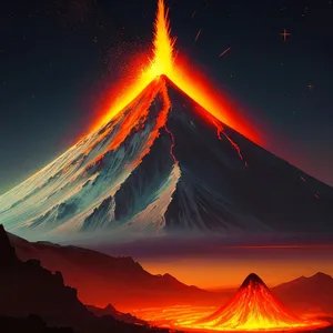 Fiery Volcano: A Stunning Display of Nature's Power