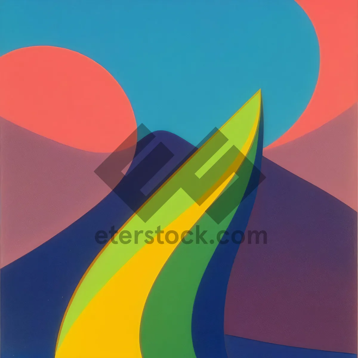 Picture of Vibrant Gradient Wave Art Design