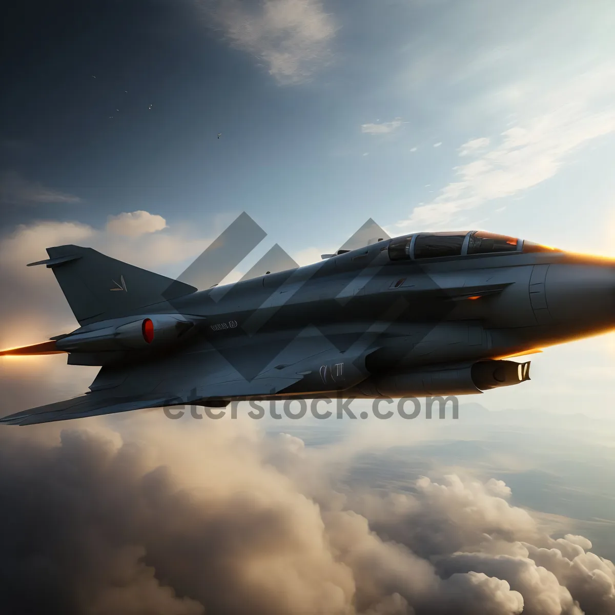 Picture of High-speed Military Jet in Flight