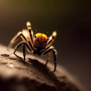 Closeup of a Black Widow Spider on Plant