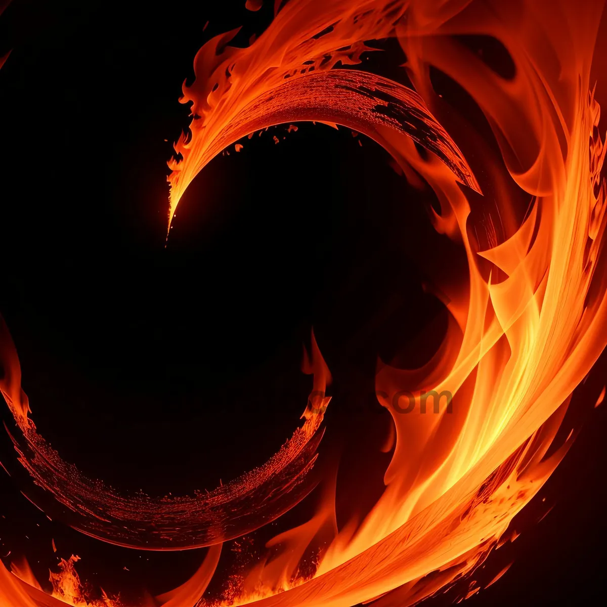 Picture of Fiery Swirls - Captivating and Vibrant Digital Art