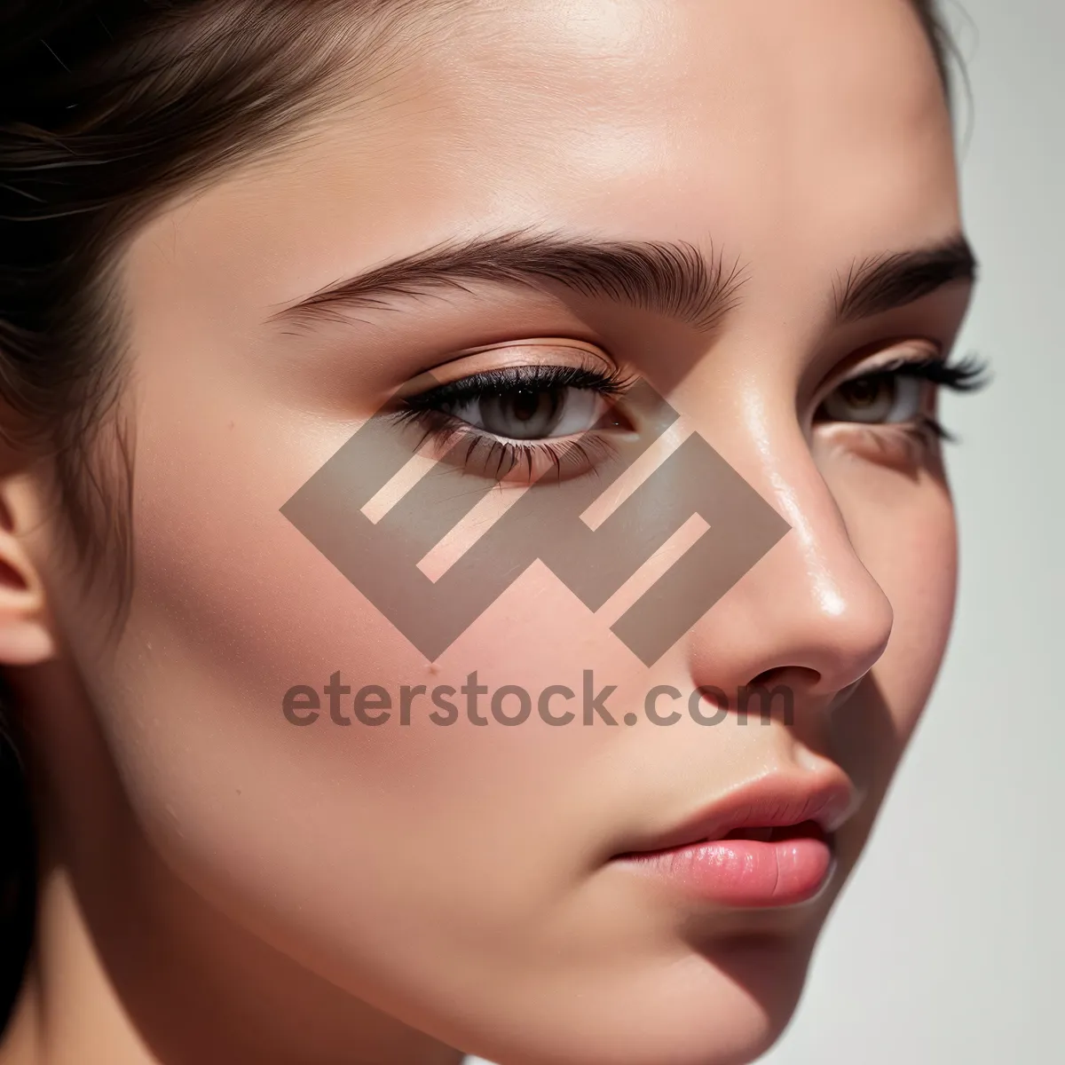 Picture of Fresh-faced beauty with captivating eyes and radiant skin.