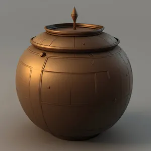 Golden Sphere Teapot: Elegant Cookware and Decorative Vessel
