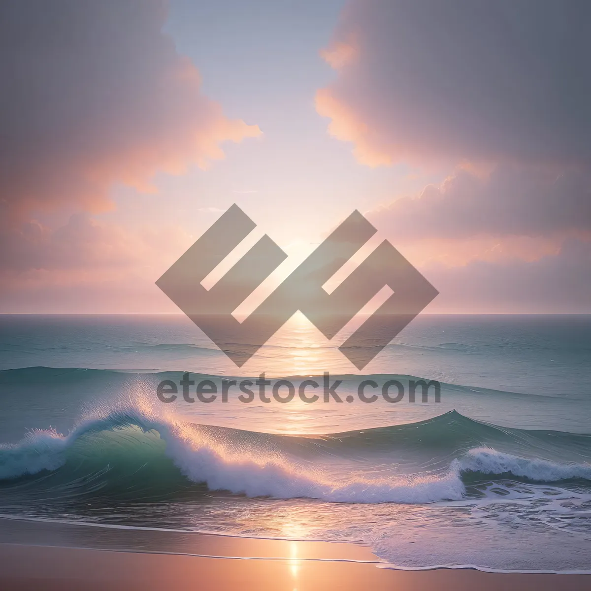Picture of Golden Horizon: Tranquil Sunset on Tropical Beach
