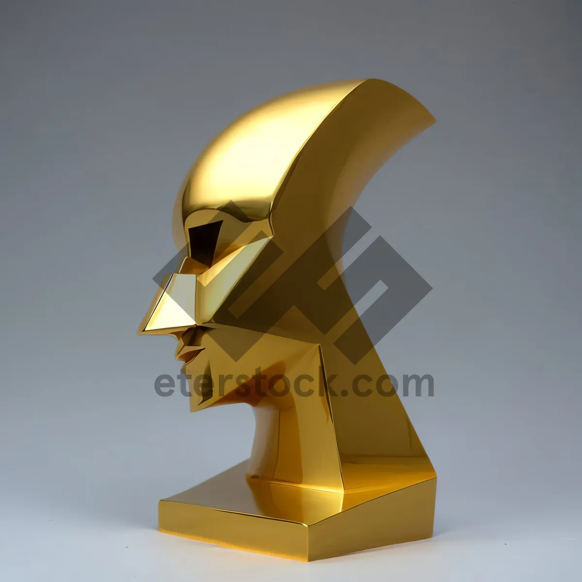 Picture of Golden 3D Business Symbol in Box.