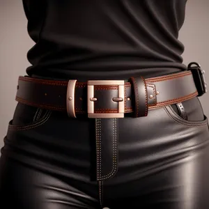 Fashionable Leather Buckle Fastening Device for Jeans