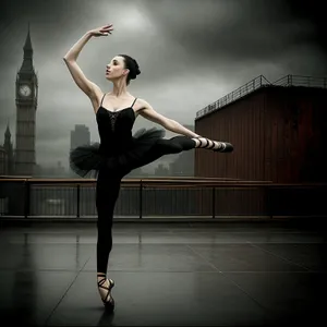 Dynamic Dancer in Motion: Fitness and Elegance