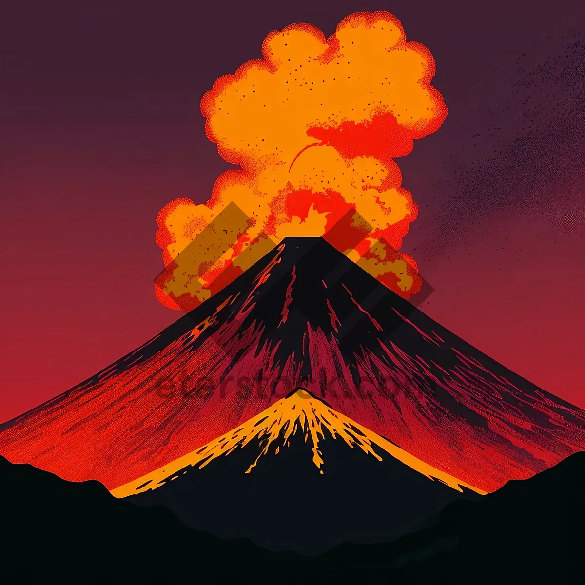 Picture of Blazing Mountain Inferno - Natural Elevation and Fiery Energy