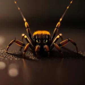 Captivating Close-Up: Black & Gold Garden Spider in Exquisite Detail