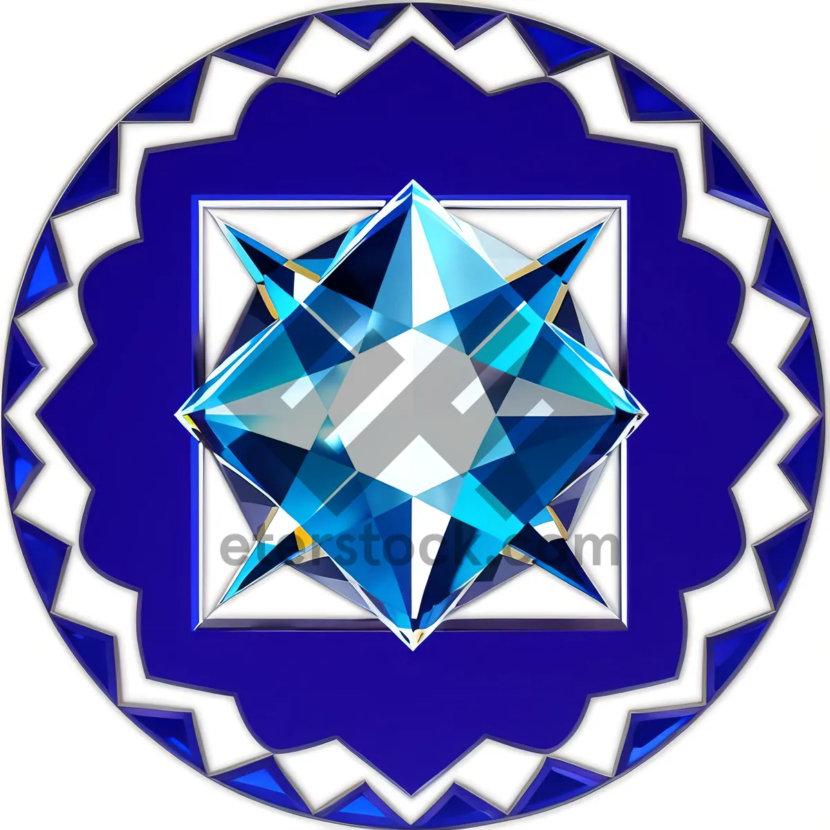 Picture of Patriotic Pyramid Flag Icon: Classic Symbol of Five-Spot Design