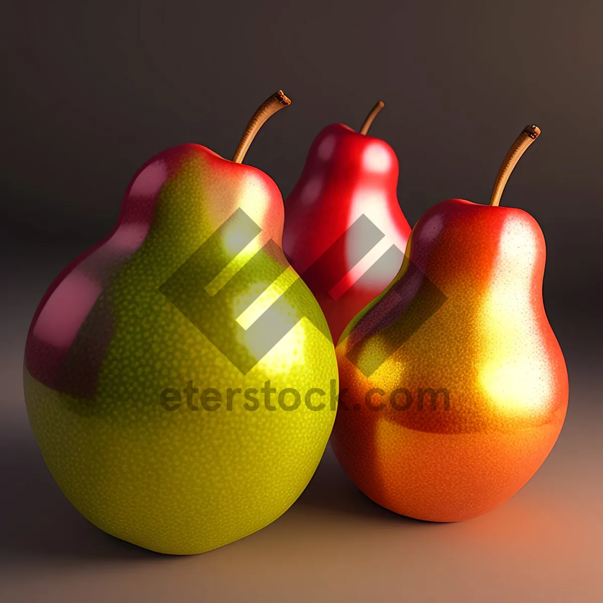 Picture of Fresh and Juicy Citrus Fruits - Pear, Orange, Apple, Lemon